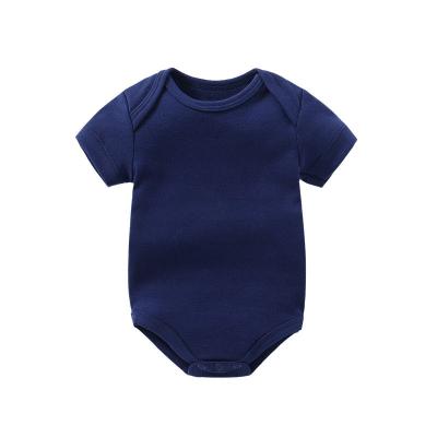 China 100% custom factory sleeve baby romper copy of full sleeve baby onesie baby clothes custom short rompers cotton for sale