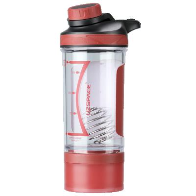 China 17oz Free Space BPA Free Sports Plastic Viable GYM Free Plastic Water Bottle Custom Protein Shaker Bottles Mug for sale