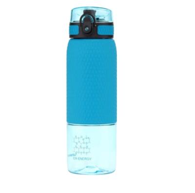 China UZSPACE Fruit Infuser Fruit Infuser Viable Diamond Pattern Ion Energy BPA Free Silicon Sleeve Plastic Water Bottle for sale