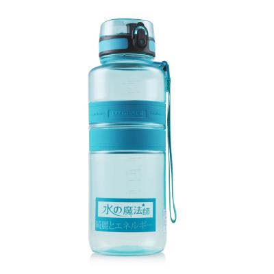 China Sustainable Sports Water Bottle For GYM UZSPACE 1500ml Magic Energy BPA Free Tritan Acacia Plastic Bottle for sale