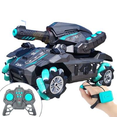 China Plastic Gel Blaster Water Hand Gesture Remote Control Tanks RC Drift 2.4G Car Stunt Car Shooting Water Bomb Tank Spray Toys for sale