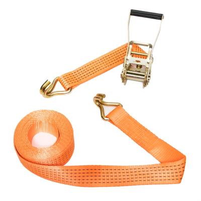 China Hot Selling High Quality 50mm*5t Hauling 2 Inches Tie Down Strap With Double J Hook for sale