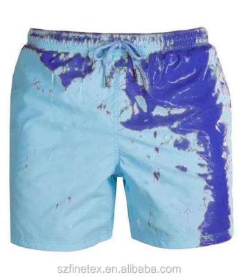 China QUICK DRY Heat Reactive Color Changing Fabric Smart Fabrics Changed Color For Beach Shorts Pool Party Shorts for sale