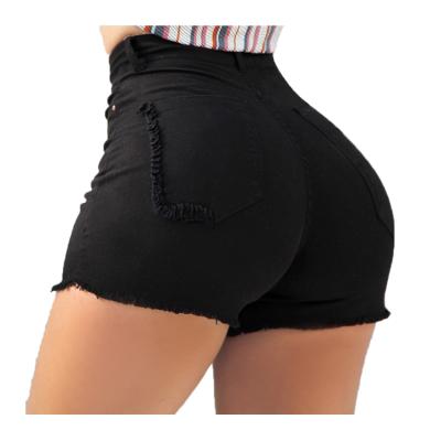 China 2020 New Hot Pants Solid Color Pocket Women Shorts Breathable Thin Jeans for sale