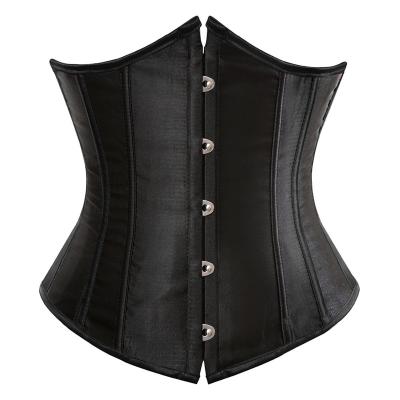 China Antibacterial Corset Waist Slimming Waist Cincher For Women Black Corset Pink Underbust Corset for sale