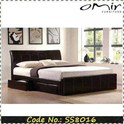 China French Royal Soft Bed Style Adult Sized Soft Leather Bed for sale