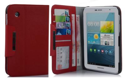 China Custom Tablet PC Leather Case Wallet Stand Cover For Samsung Galaxy Tab 2 7.0 P3100 for sale