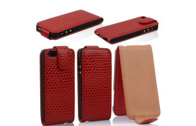 China Anti-Scratch Vertical Flip Apple iPhone Leather Cases for sale