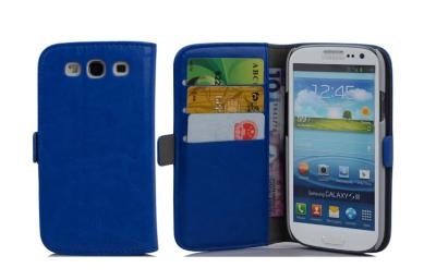 China Multi Color Samsung Phone Leather Cases with Wallet Design For Samsung Galaxy S3 SIII i9300 for sale