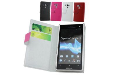 China Anti-Wear Genuine Sony Xperia Leather Case Wallet for sale