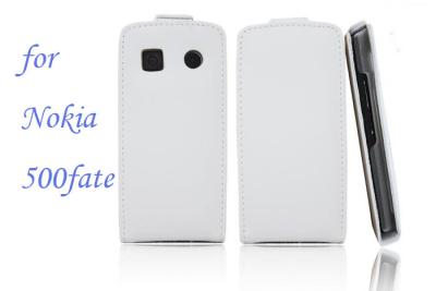 Chine Cas imperméable véritable de téléphone de cuir de Nokia pour le destin de Nokia 500, blanc/couleur faite sur commande à vendre