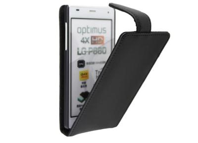 China Business Type Genuine Leather Case Cover Phone Pouch For LG P880 Optimus 4x HD for sale