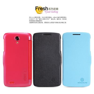 China Ultra Slim Lenovo Phone Case Blue Eco Leather For Lenovo S820 for sale