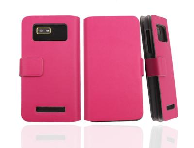 China Eco-leather HTC Leather Phone Case , Pink Desire 400 Cover With Card Holder for sale