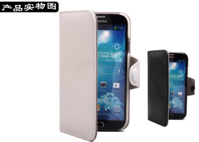 China Book Flip Samsung Phone Leather Cases ,I9500 Galaxy S4 Cowhide Phone Case for sale