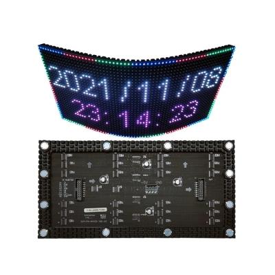 China Indoor Soft LED Module 256 x 128mm, P4 LED Flexible LED Panel, Indoor Full Color LED Curved LED Display Module P4 for sale