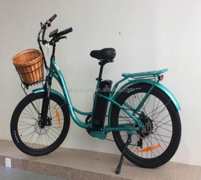 China 2017 HOT-SELL Aluminum Alloy Style City Electric Bike For Women 26inch Tire for sale