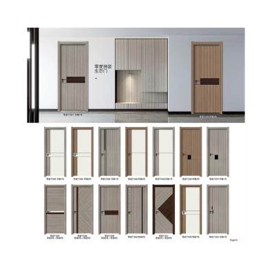 China Wholesale Modern Minimalist Eco-friendly Wooden Doors Zero-degree Factory Series Splicing Wooden Doors for sale