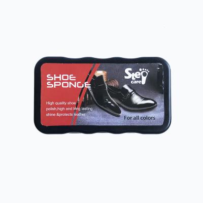 China Black Shoe Care Disposable Shoe Sponge Hotel Cleaning Shoe Shine Polish for sale