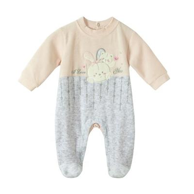 China Baby Velvet Spandex/Cotton Newborn Clothes Girl's Rompers Winter Babies' Rompers for sale