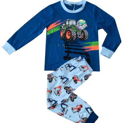 China Wholesale Boys Pajamas Sleepwear Boy Cotton Cartoon Children Long Sleeve Breathable Pajamas for sale