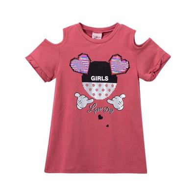 China 2021 Anti-pilling 2021 Children's T-shirt Sleeve T-shirt Cotton Print Baby Girl Cartoon Short Sleeve Shirt Children's Cute Baby Cloth for sale