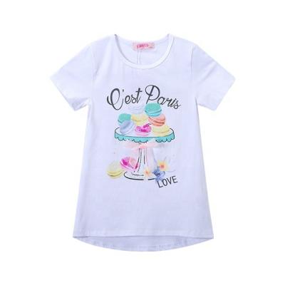 China 2021 Anti-pilling 2021 Children's T-shirt Sleeve T-shirt Cotton Print Baby Girl Cartoon Short Sleeve Shirt Children's Cute Baby Cloth for sale