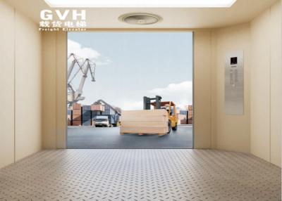 China Guangri elevator Cargo Lift 0.5m/s Speed stainless steel Material CL721L Ceiling for sale