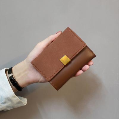 China NONE wholesale fashionable designer leather coin purse designer wallet card holder women money triple clip purse for sale