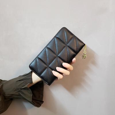 China NO Wholesale Custom Cheaper Multi Colors PU Leather Women Long Clutch Wallet For Ladies Zip Phone Wallets for sale