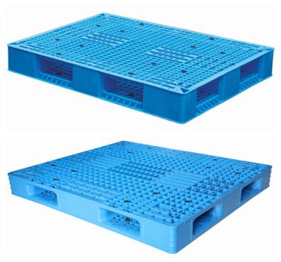 China Heavy Duty Double Faced Double Sides Stackable Europe Standard HDPE Reversible Plastic Pallet for sale