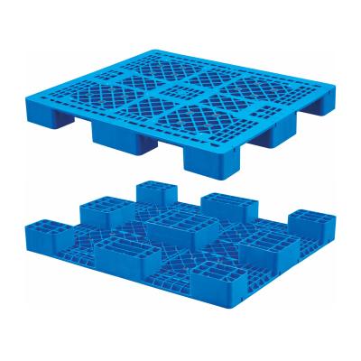 China Heavy Duty 9 Legs Euro Flooring Single Faced Use Plastic Pallet 1200x1000 for sale