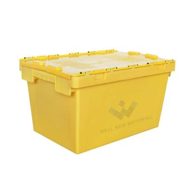 China Wholesale Heavy Duty Plastic Stackable Moving Boxes Turnover Stackable Storage Box Solid Box Warranty 3 Years With Lid for sale