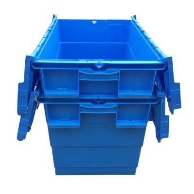 China Recyclable Plastic Industrial Logistics Storage Transport Stackable Moving Crate Turnover with Dolly Sale Plastic Moving Crate for sale