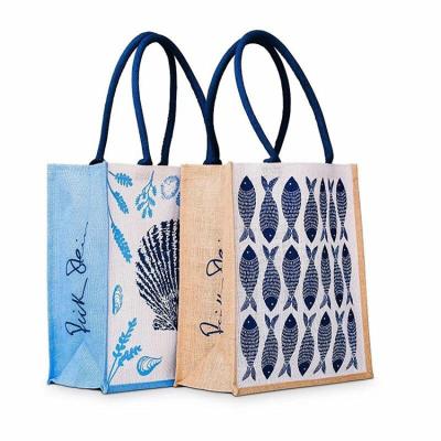 China 100% Eco-Friendly Printing Reusable Recyclable Linen Jutes Eco-Friendly Hemp Shopping Grocery Bags Tote Bag for sale