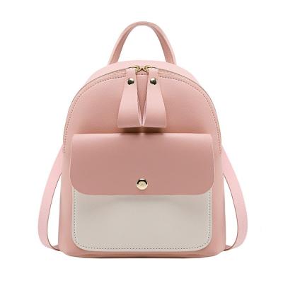 China Waterproof Cute Stylish PU Leather Teenage Girls PU Leather Mini Backpack Ladies Small Women Backpack for sale