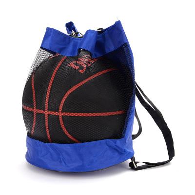 China Customized Waterproof Logo Oxford Cloth Draw String Basketball Backpack Volleyball Football Net Bag Drawstring Ball Backpack for sale