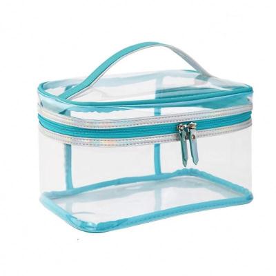 China Fashion Cheap Daily Living Item Beauty Transparent Pouch Make Up Case Waterproof PVC Cosmetic Bags For Women for sale