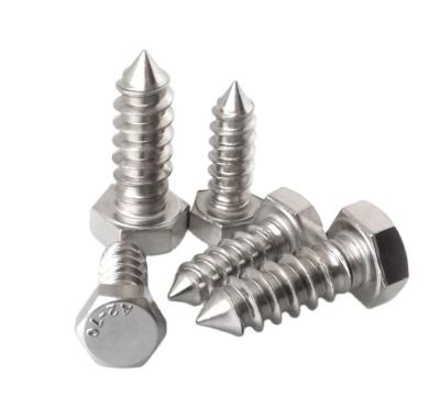 China Flat Fasteners Hex Self Tapping Screws Carbon Steel Stainless Steel Head Machine Screws for sale