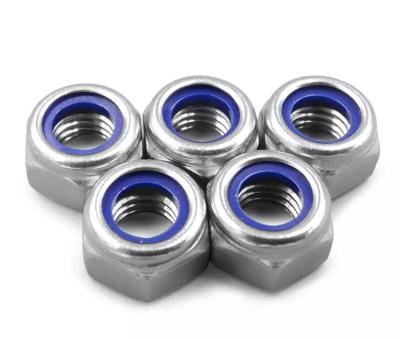 China DIN985 Nylon Nut High Quality Carbon Steel Heavy Industry Hex Lock Nut Insert Stainless Steel for sale