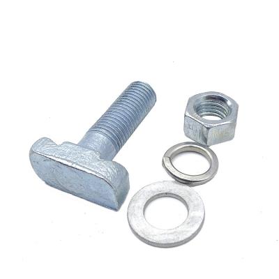 China Stainless Steel T Head Bolt DIN 186 T-Bolt Stainless Steel Carbon Steel Galvanized for sale