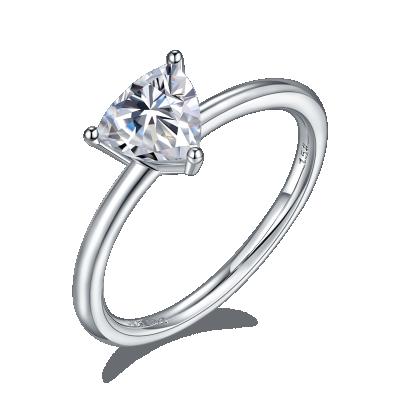 China Romantic High Set Ring For Women Gift of Moissanite Ring Wedding Sterling Silver Certified Moissanite for sale