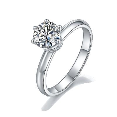 China CLASSIC Sterling Silver Rings Moissanite Diamond Ring Gold For Girls gift from jewelry for sale