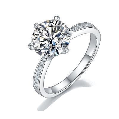 China CLASSIC Ring from Ring Moissanite Main Stone 3 Carrat Moissanite Ring Luxury Style S925 silver wedding for sale