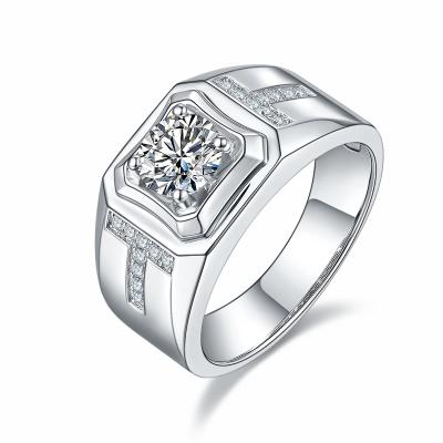 China FASHIONABLE New Arrive Jewelry Ring Moissanite Men Ring For Silver Fathers Day for sale