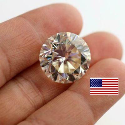 China Set Or Fire 1ct 6.5mm Color Round Shape 8 Hearts And 8 Arrows White Cheap Moissanite DVVS Price Lab Grown Diamonds Loose for sale