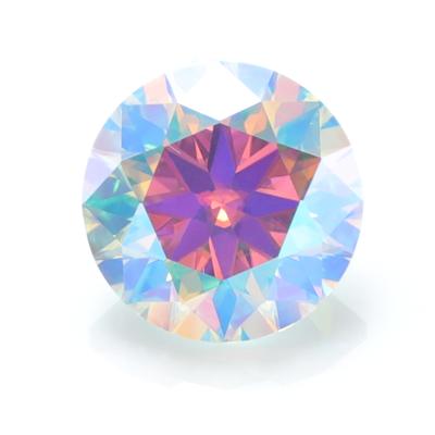 China Fire Color Set Or Manufacturer Wholesale Price Round Cut Colored Loose Moissanite Gemstone For Jewelry Making for sale