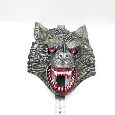 China Cosplay Helmet Price PVC Latex Mask The Best of Masquerade Wolf Head Masks Realistic Black Wolf Halloween Plastic Masquerade Party for sale