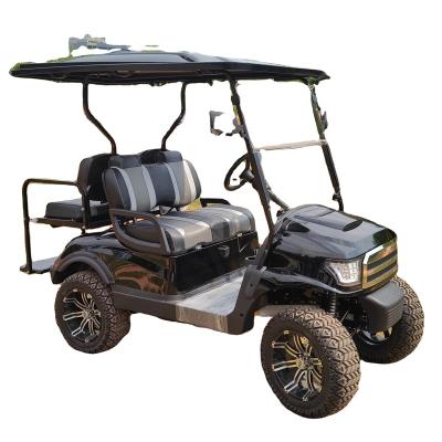 China Custom Logo High Power 4 Wheel Drive 4+2 Seater Chasing Golf Cart With Electric Power 23x10.5-14 for sale