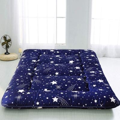 China Best Selling Comfortable Navy Starry Sky Foldable Portable Memory Foam Floor Japanese Folding Mattress for sale